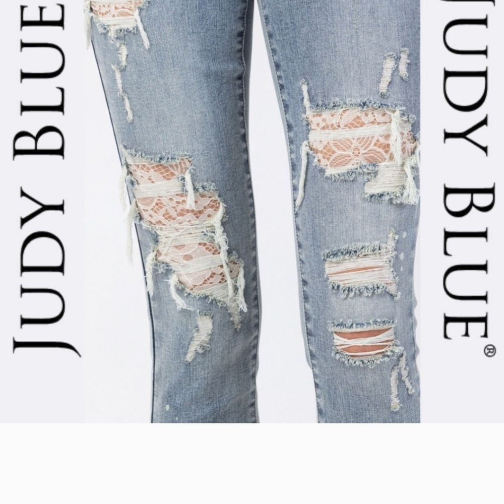 Judy Blue Lace High waisted jeans